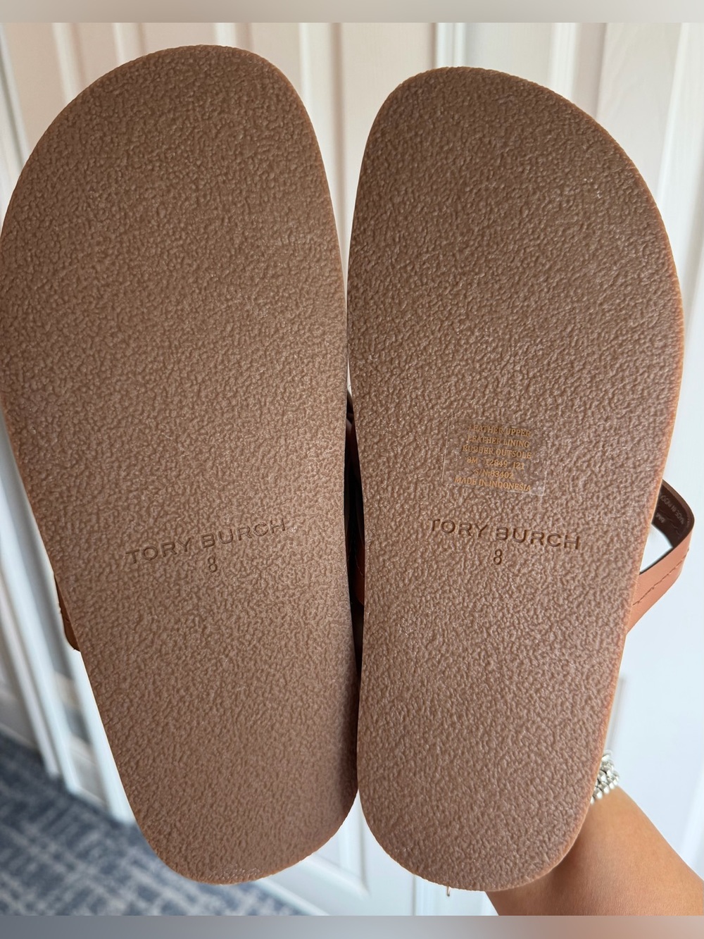 Tory Burch Miller Cloud Sandals Suede
Footbed Brown Leather Size: 8M - Picture 8 of 9